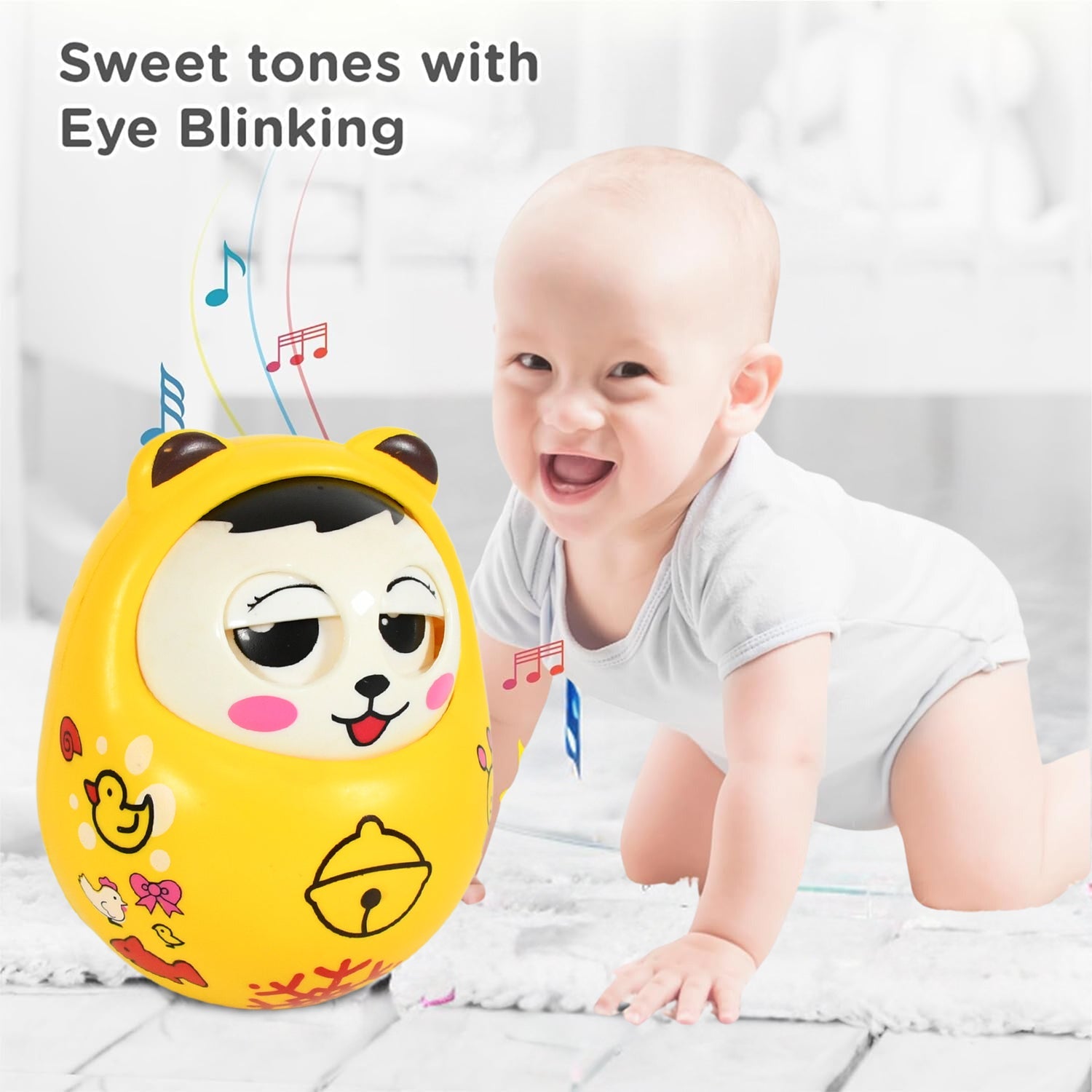 1935 Musical Roly Poly Toys for Baby | Push and Shake Wobbling Toy with Music | Tumbler Doll Toy for Babies | Sound Balancing Doll Toys for Baby Boys, Girls 8+ Months Multicolor (1 Pc) 1935 Musical Roly Poly Toys for Baby | Push and Shake Wobbling Toy with Music | Tumbler Doll Toy for Babies | Sound Balancing Doll Toys for Baby Boys, Girls 8+ Months Multicolor (1 Pc)